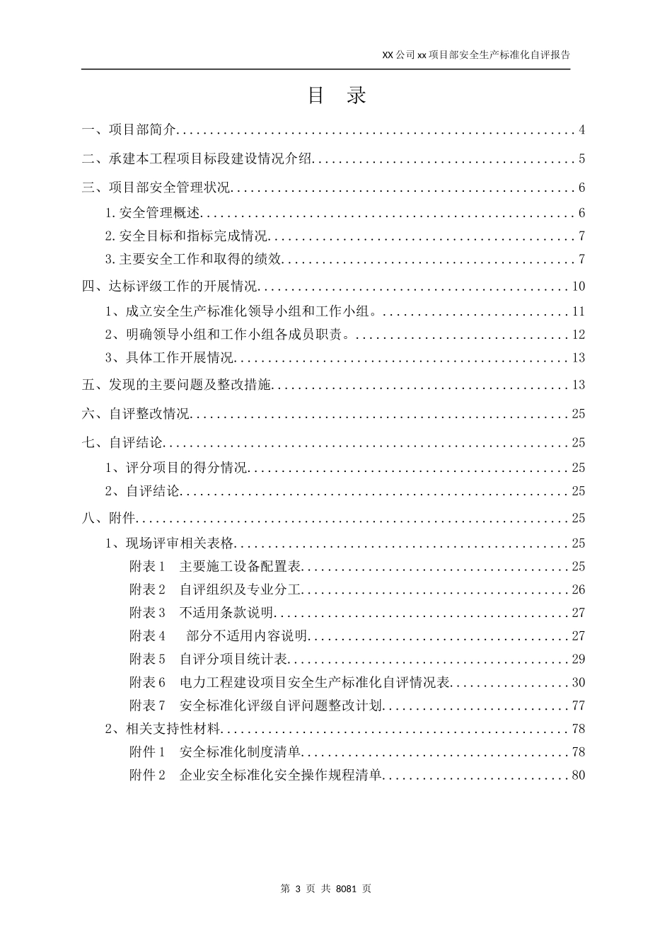 某公司项目部安全生产标准化自评报告_第3页
