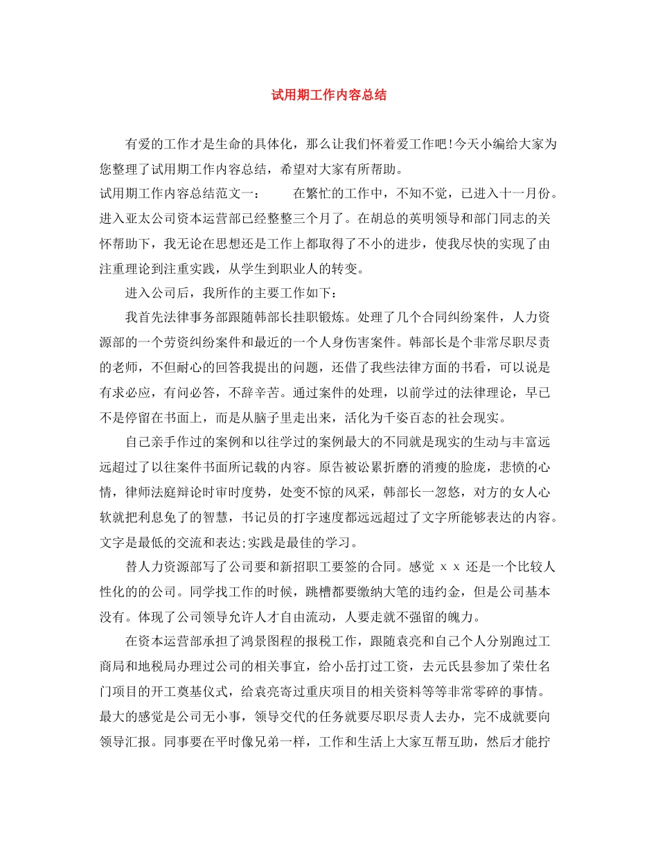 试用期工作内容总结_第1页
