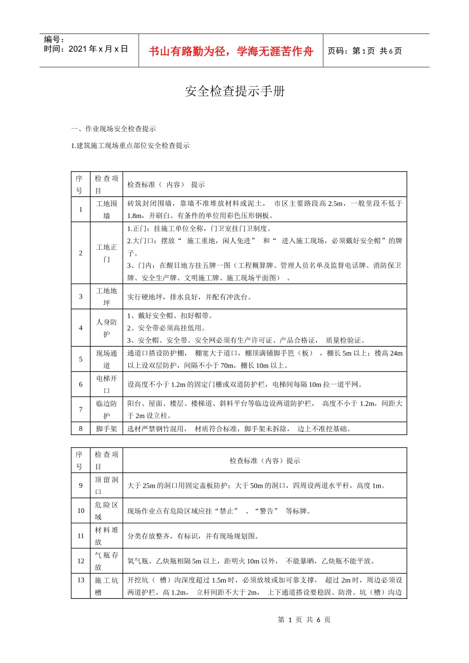 安全检查提示手册_第1页