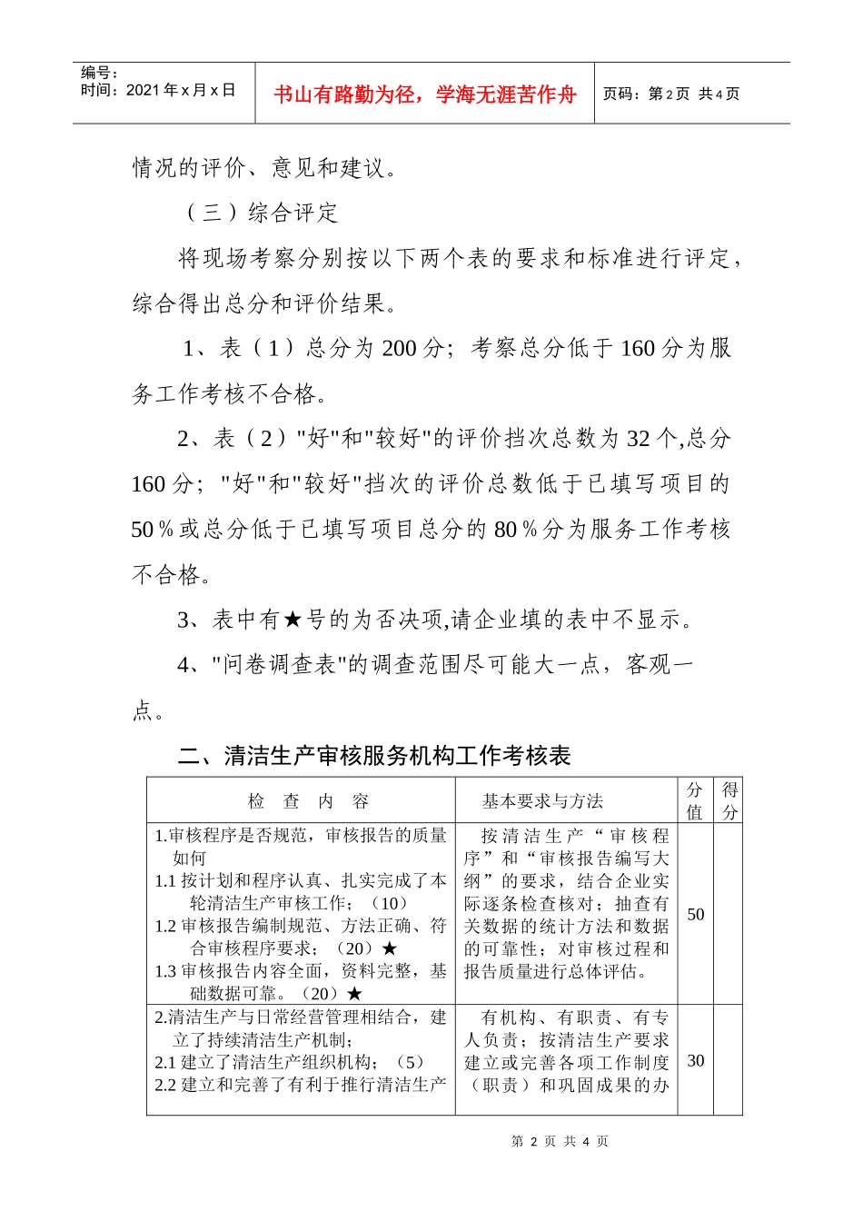 云南省清洁生产审核中介机构工作考核办法(暂行)_第2页