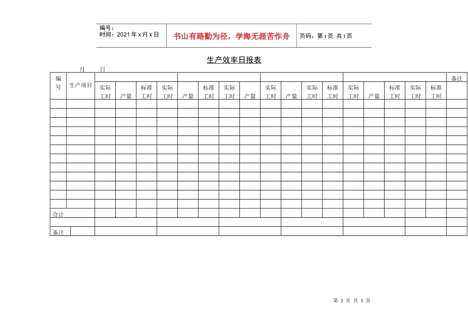 生产效率日报表_第1页