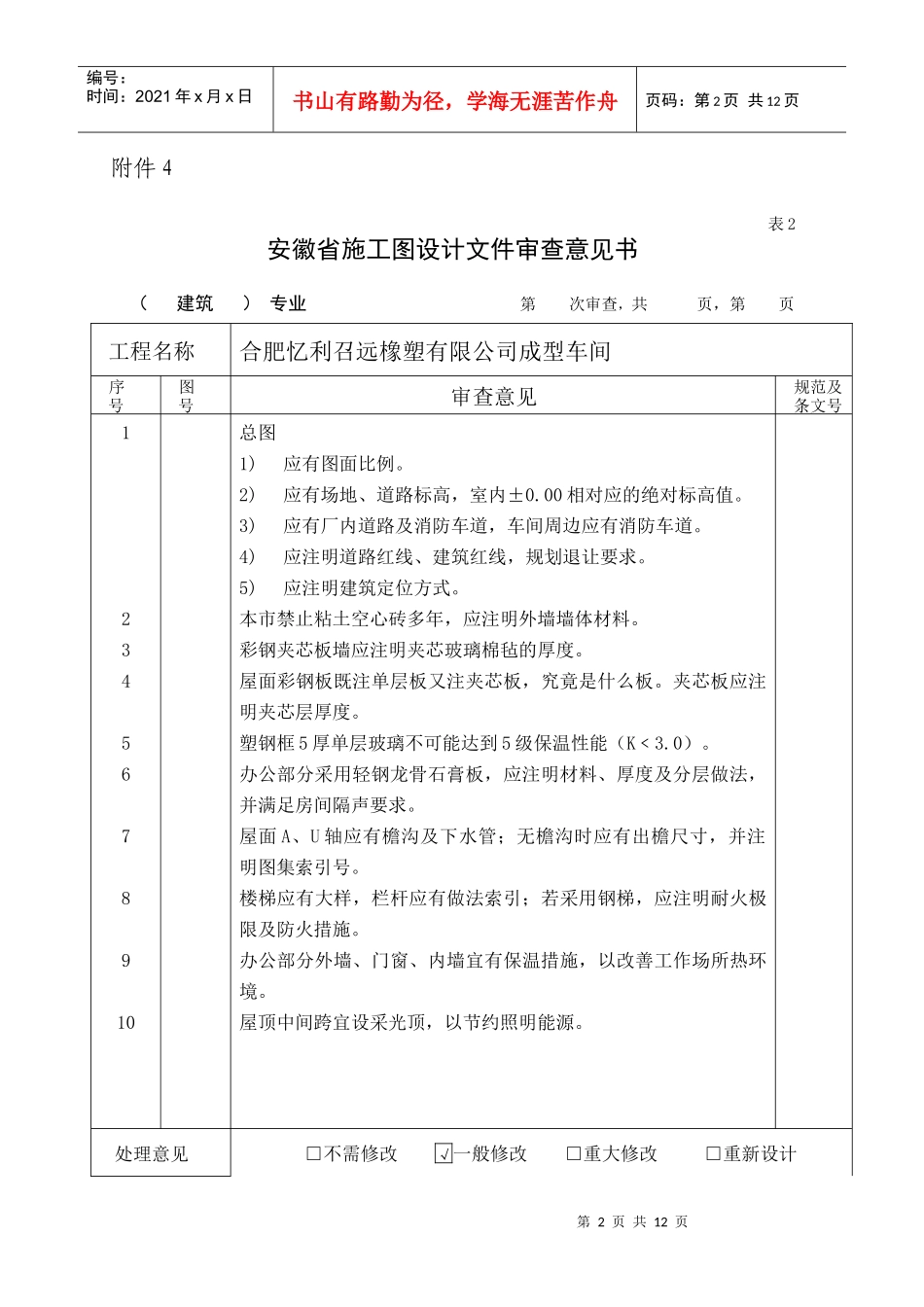 合肥忆利召远橡塑有限公司成型车间(XXXX-235)_第2页