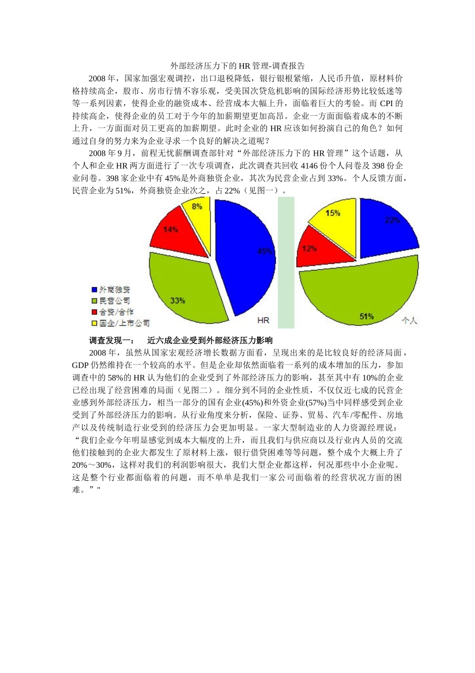 外部经济压力下的HR管理_第1页