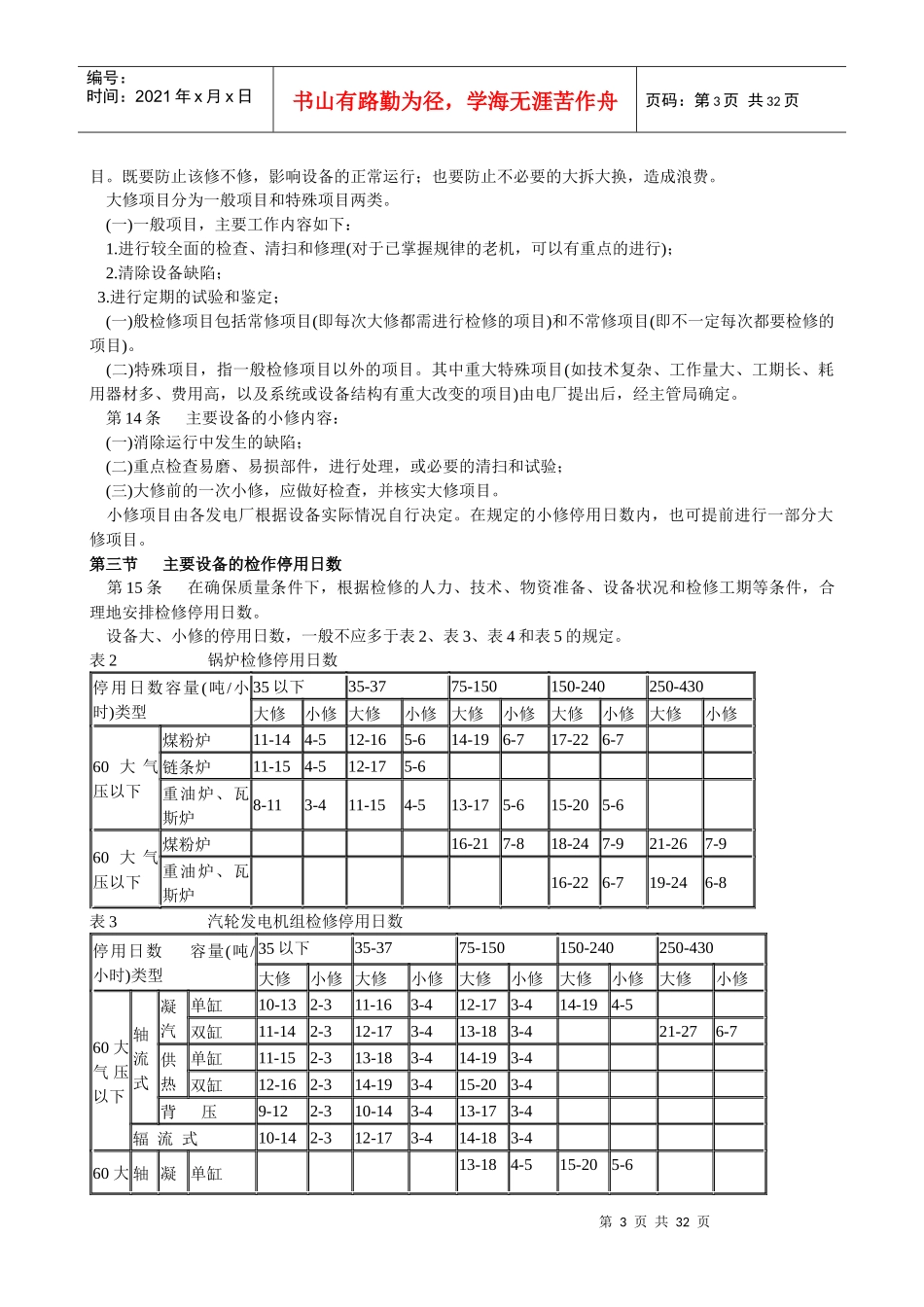 发电厂设备检修规程_第3页