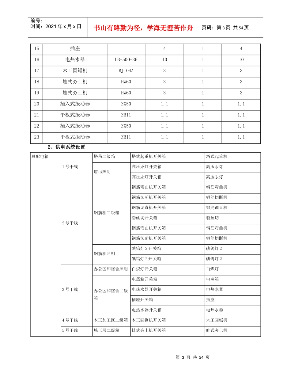 纳米氧化锌生产车间施工现场临时用电施工方案_第3页