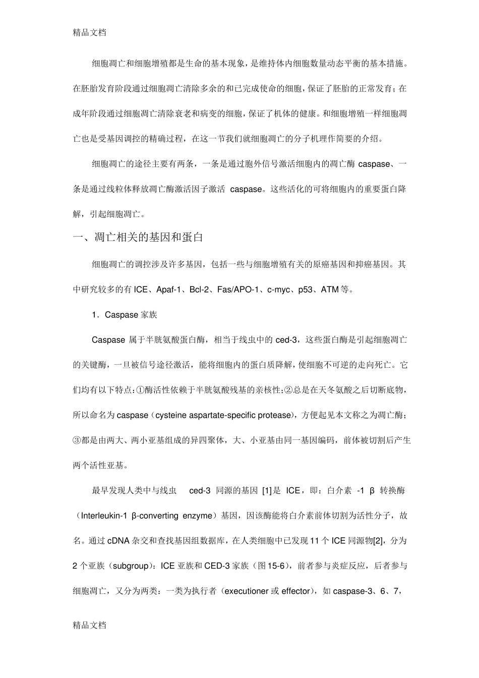 整理凋亡相关的基因和蛋白_第1页