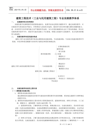 建筑工程技术（工业与民用建筑工程）专业实践教学体系