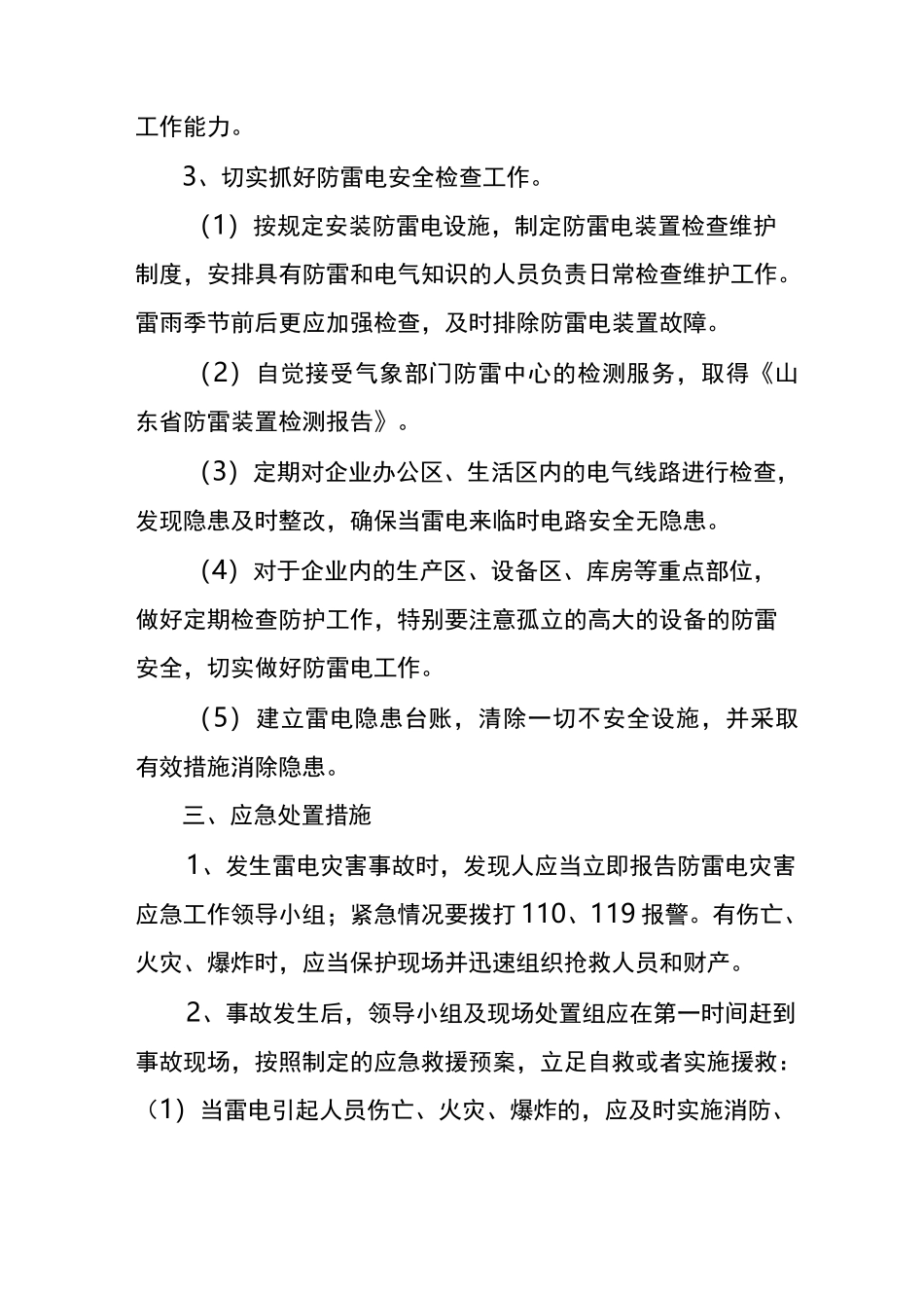 防雷安全应急处置预案等_第3页