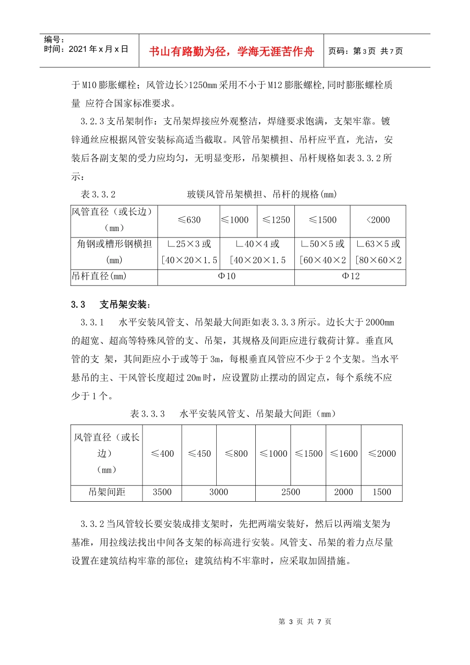 玻镁风管安装工艺标准_第3页