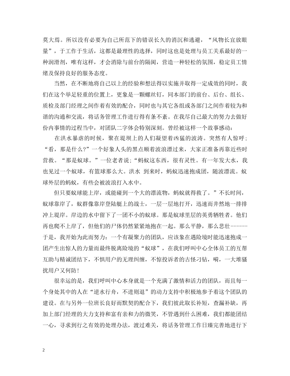 在线客服年终个人工作总结范本 _第2页