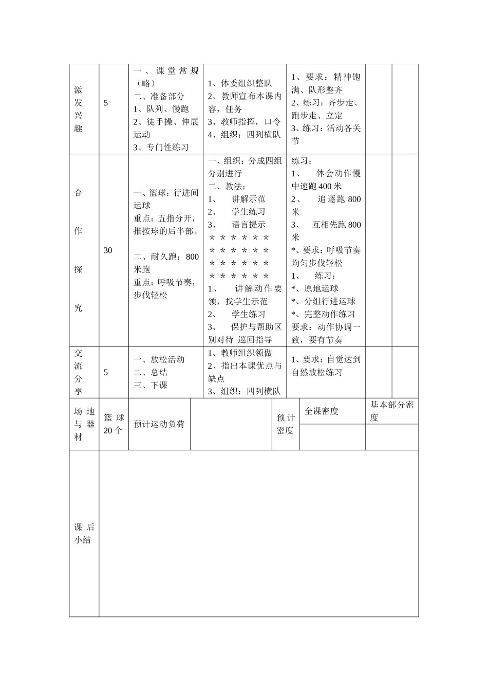 小学校本篮球教案_第3页
