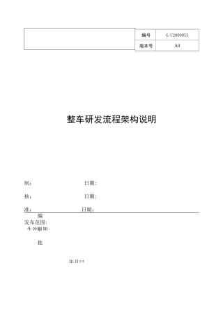 整车研发流程架构说明