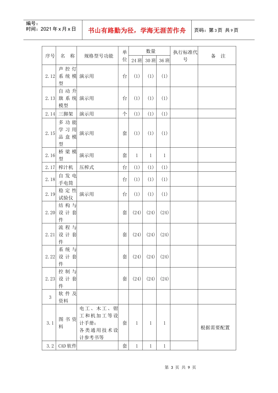 北京市普通高中通用技术（必修）教学设备配置标准doc-北_第3页