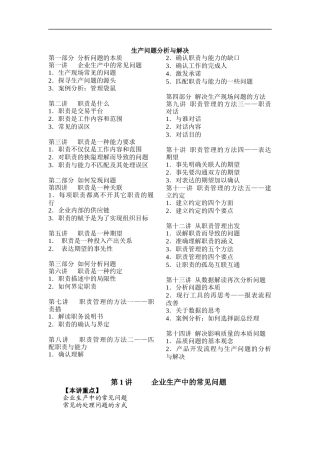 生产问题分析与解决（DOC 100页）