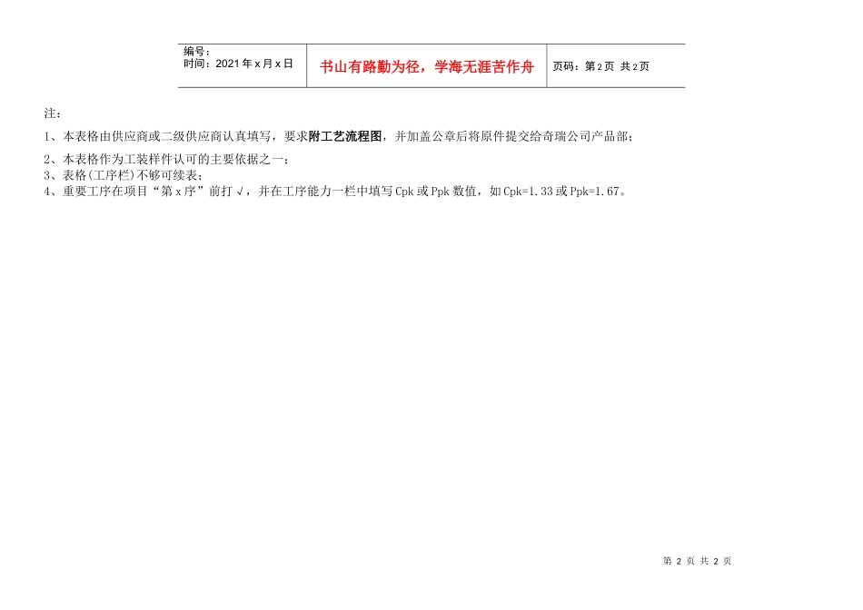 工艺设备调查表-工艺1_第2页