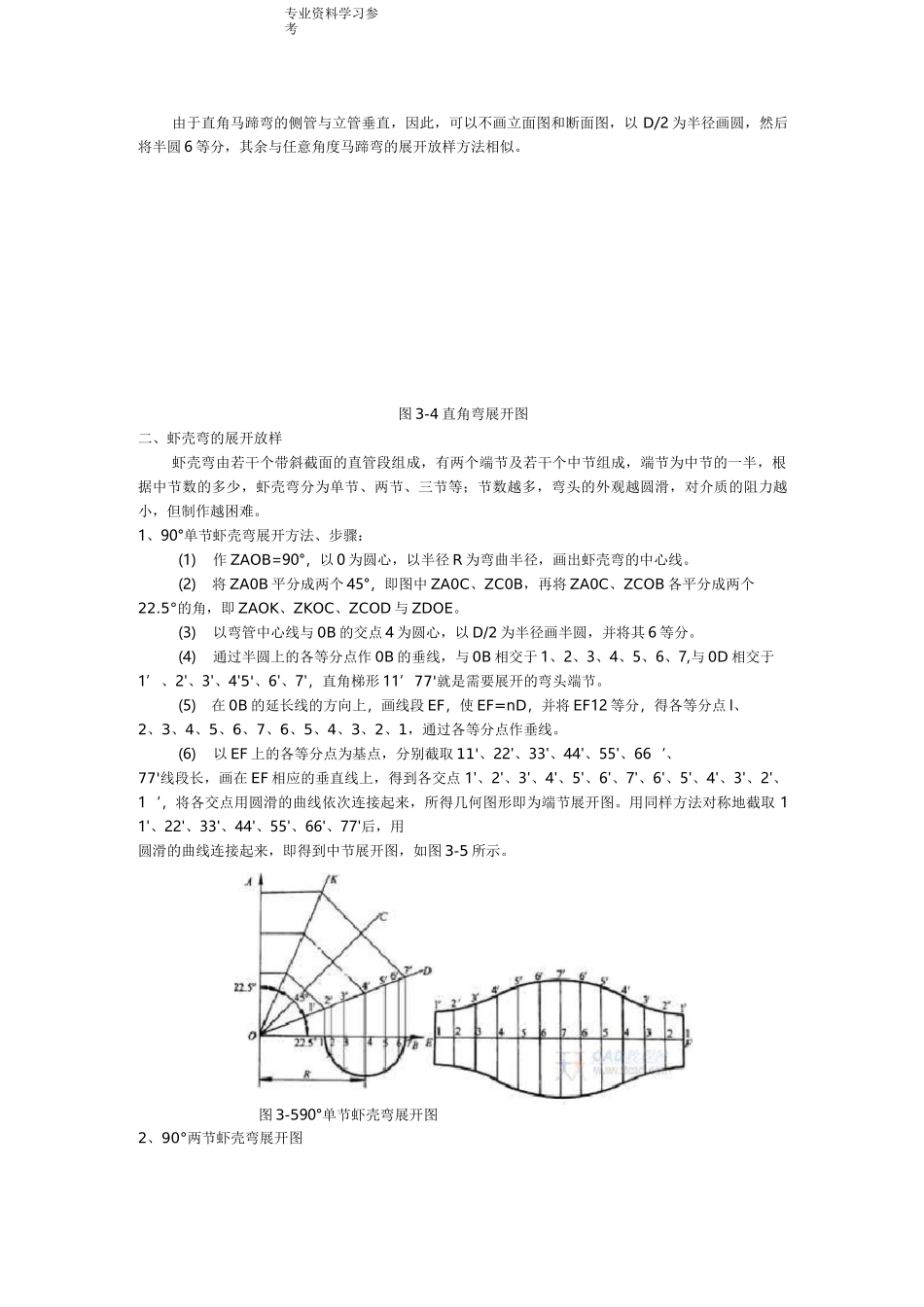 管道弯头展开放样图作法_第2页