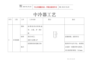 汽车中冷器工艺