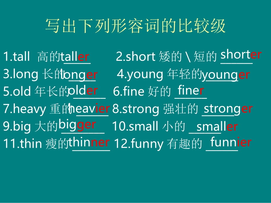 六下U1A单词课件_第2页