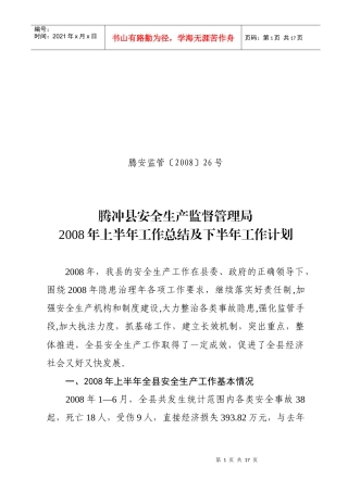 在全市安全生产形势分析会上的发言材料