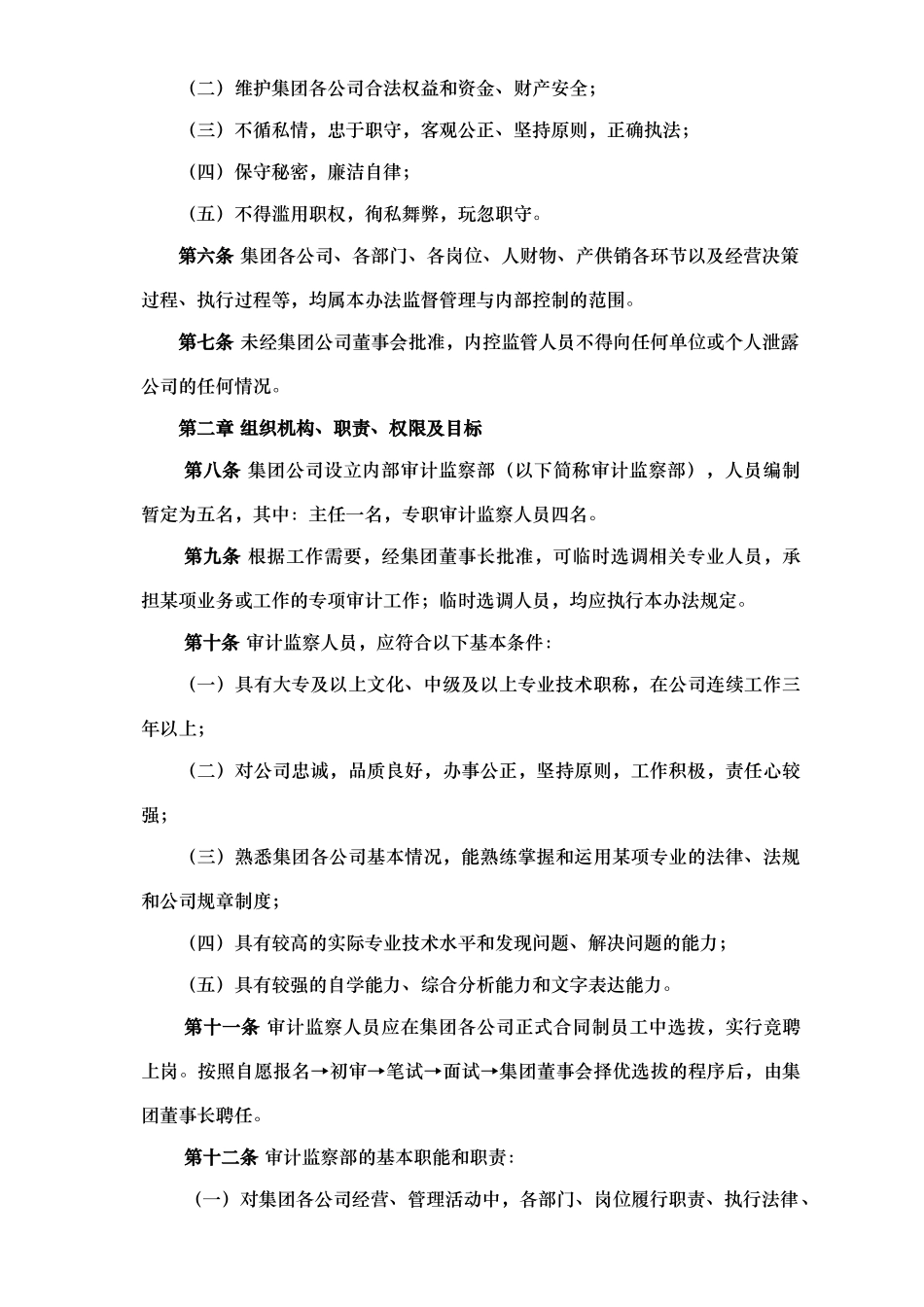 四川XX股份有限公司内控监管暂行办法_第2页