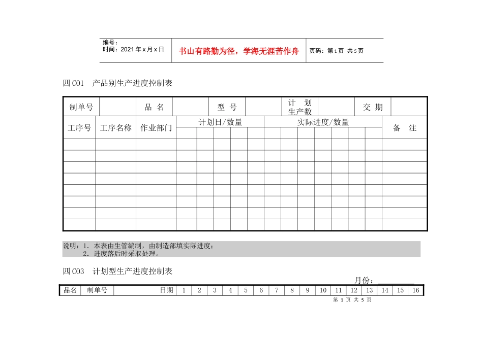 企业管理表格生产管理C横表格_第1页