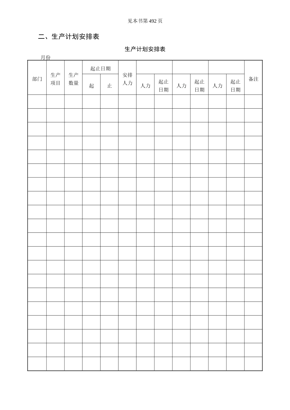 制造类企业生产计划表_第3页