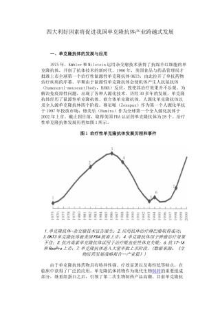 四大利好因素将促进我国单克隆抗体产业跨越式发展