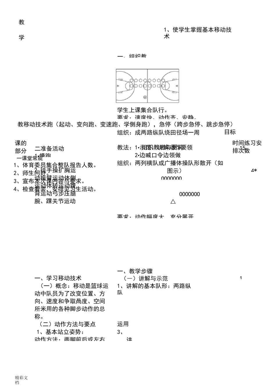 篮球移动技术教案设计_第2页