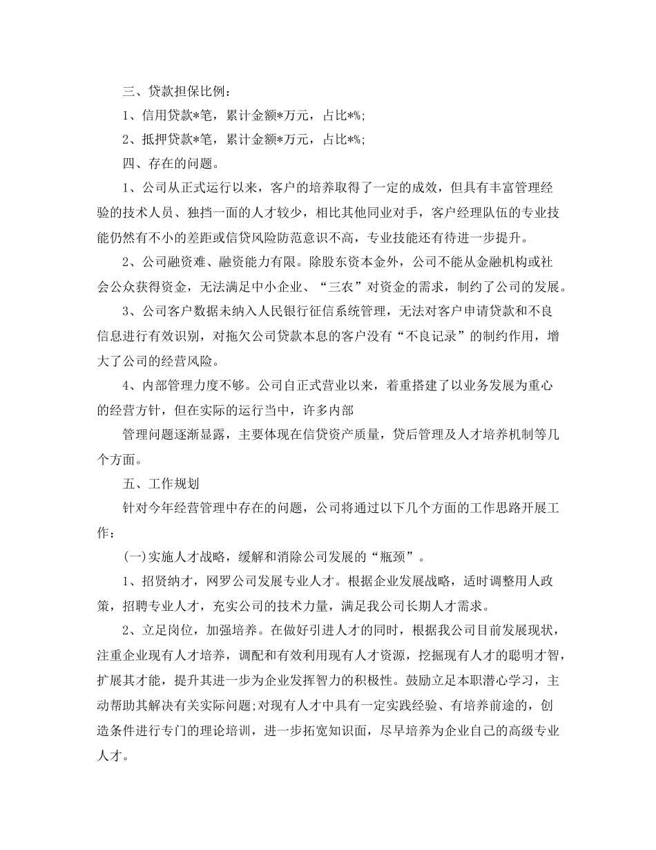 贷款公司年度工作总结_第2页