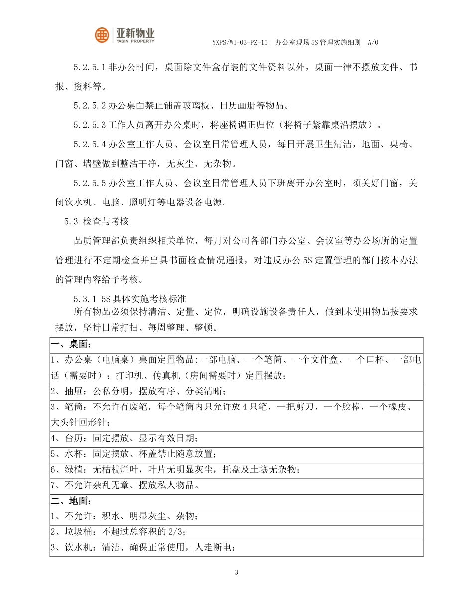 办公室现场5S管理实施细则(试行版)（DOC33页）_第3页