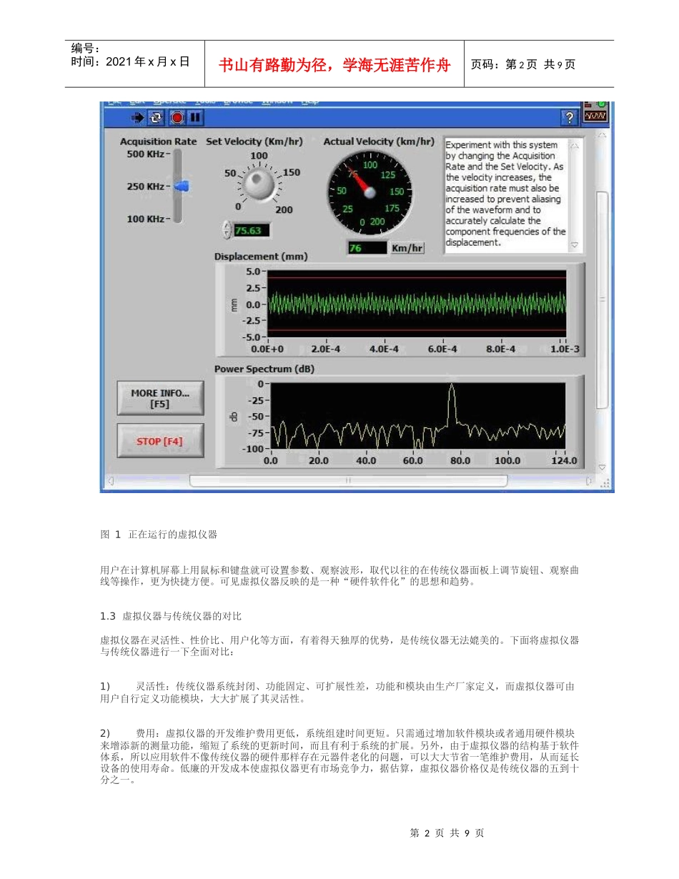 虚拟仪器工程平台LabVIEW介绍_第2页