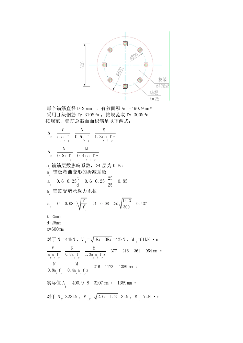 埋件计算计算书 _第2页
