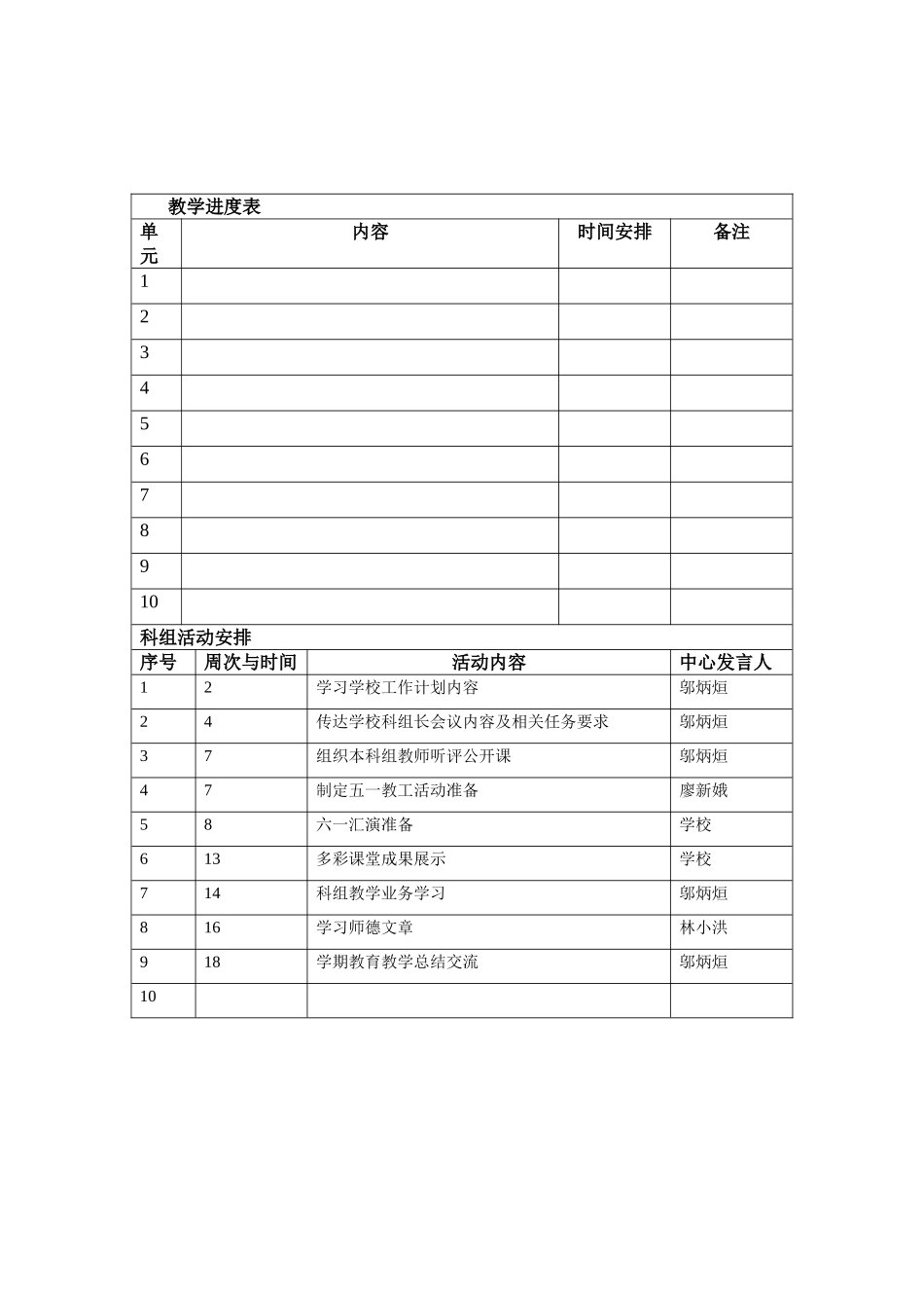 2015至2016学年度第二学期图音体科组计划_第2页