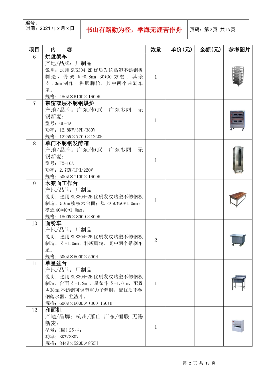 设备报价清单_第2页
