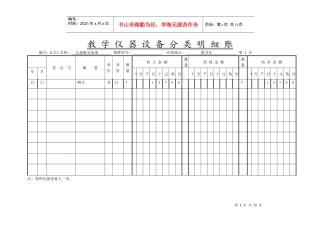 图书设备分类明细账