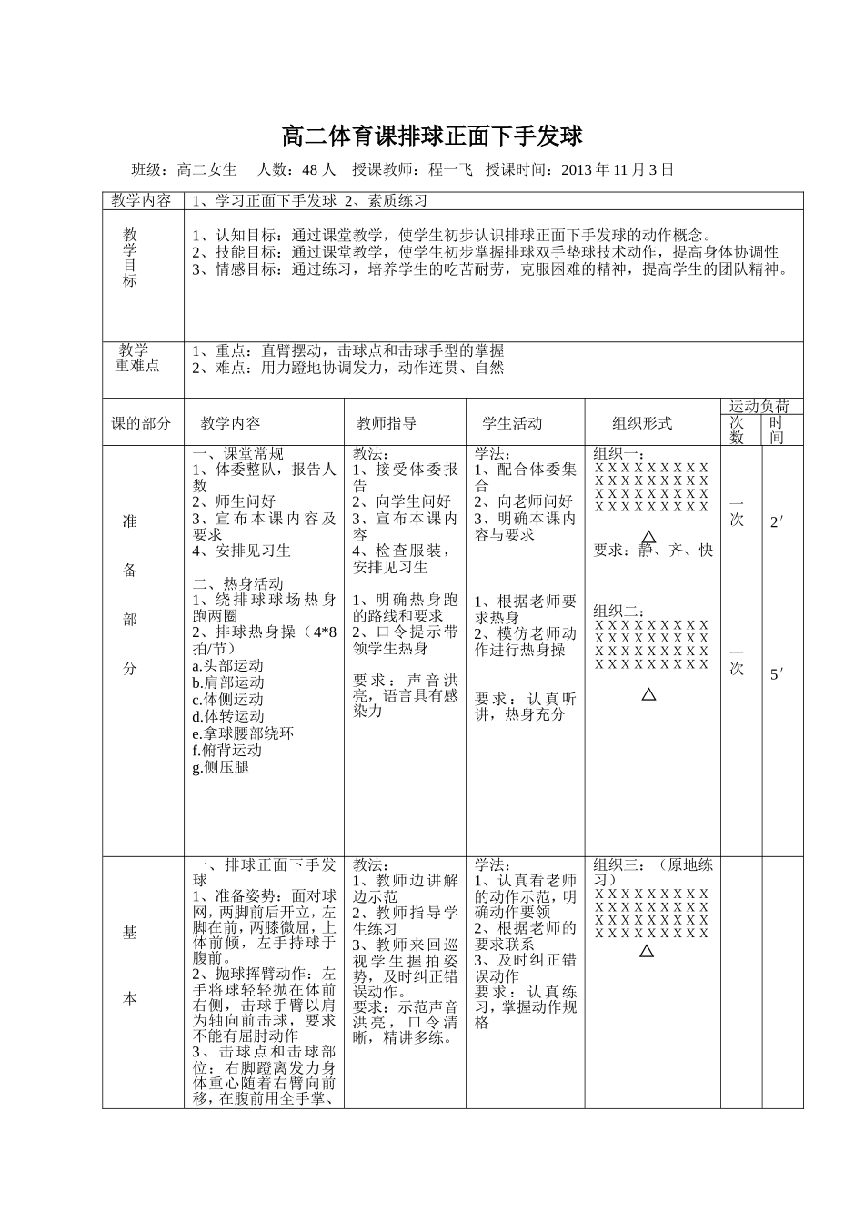 高二体育课排球正面下手发球31_第1页