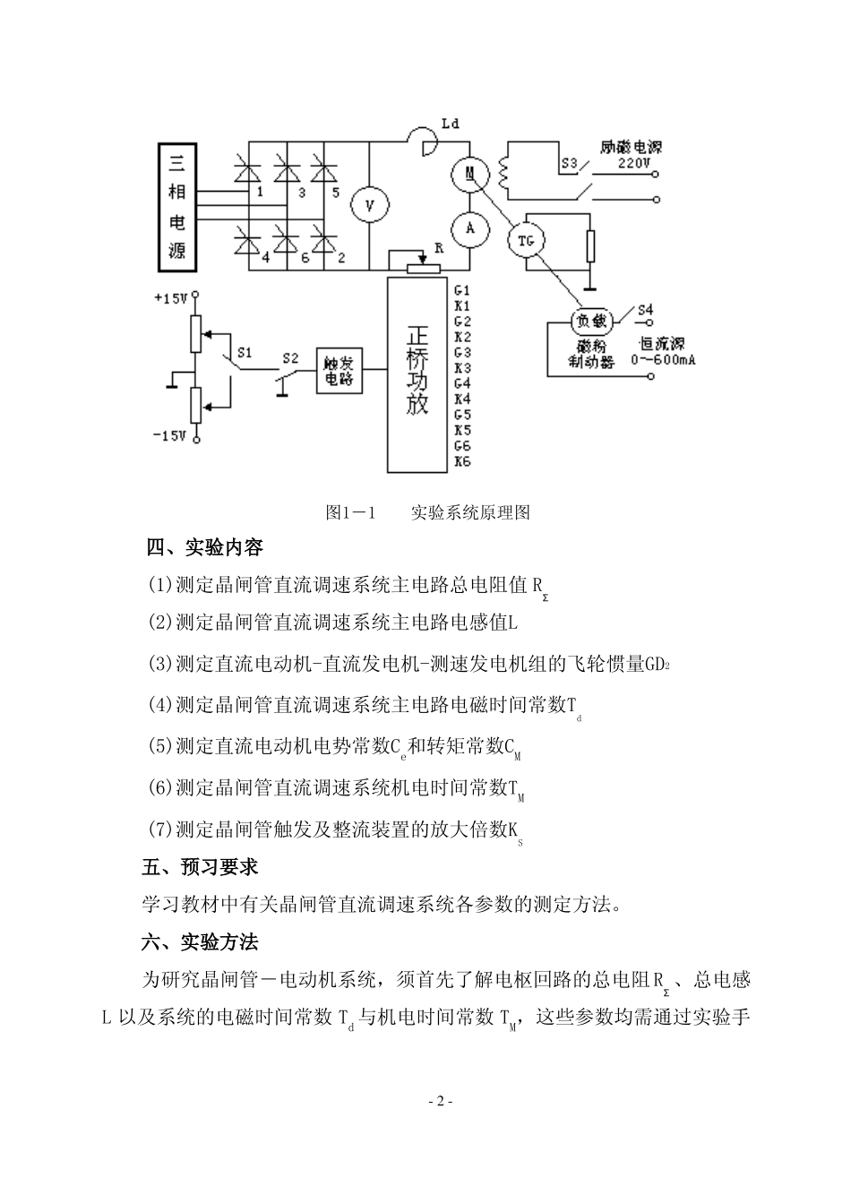 试验1参数和环节特性的测定_第2页