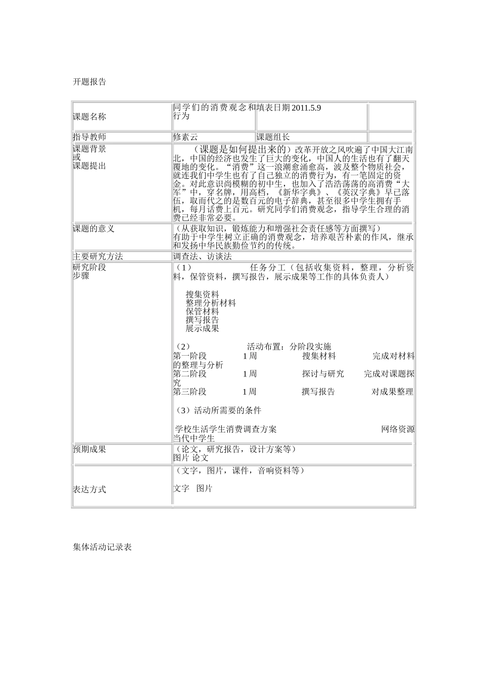 同学们的消费观念和行为研究资料_第1页