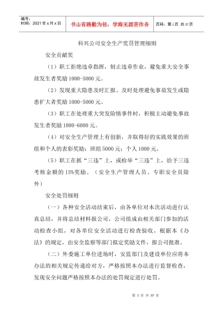 安全生产管理细则MicrosoftWord文档
