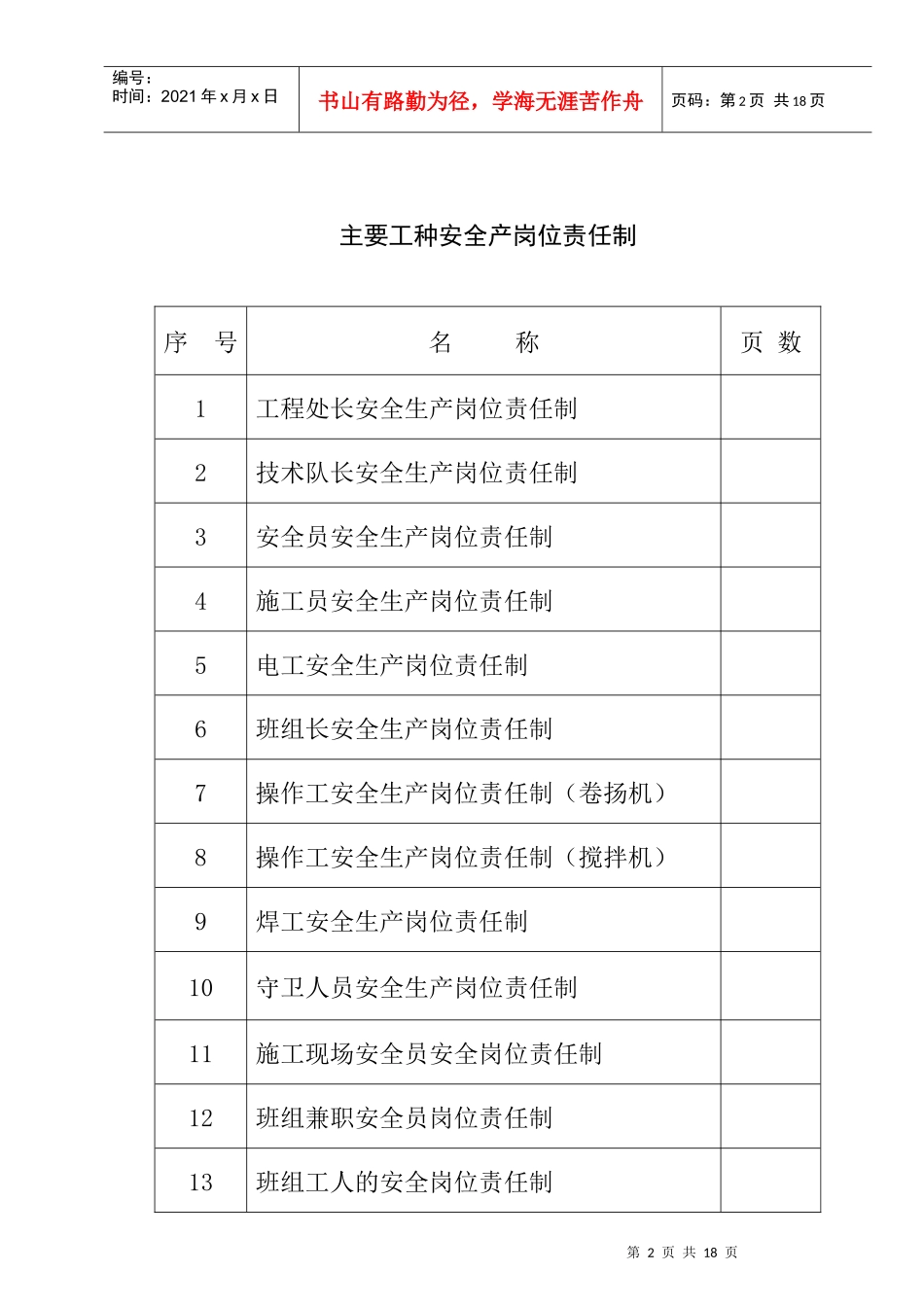 建筑安全生产岗位责任制_第2页