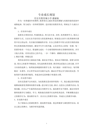 专业成长规划(潘丽娟）