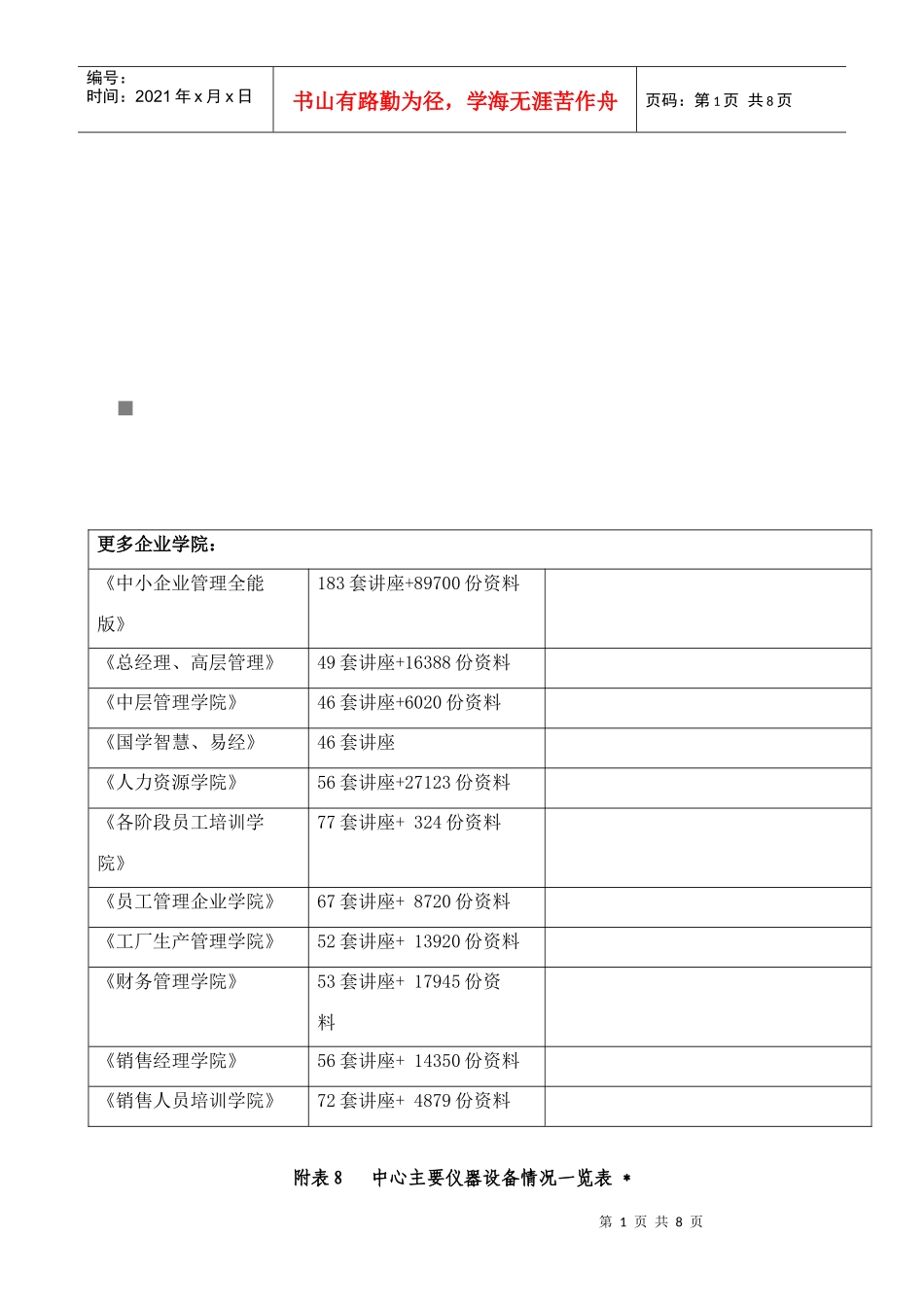 中心主要仪器设备情况一览表_第1页