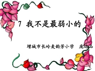 、我不是最弱小的