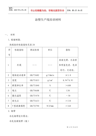 涂塑生产线培训资料