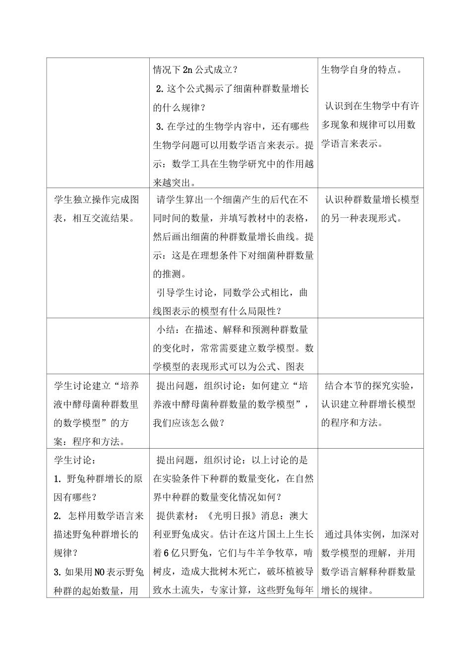 人教版高中生物必修三《种群数量的变化》教案_第3页
