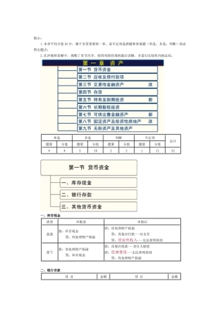 初级会计实务救命稻草-表格经典总结