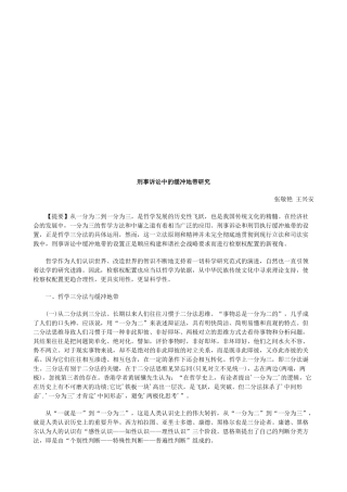 刑事诉讼刑事诉讼中的缓冲地带研究的应用