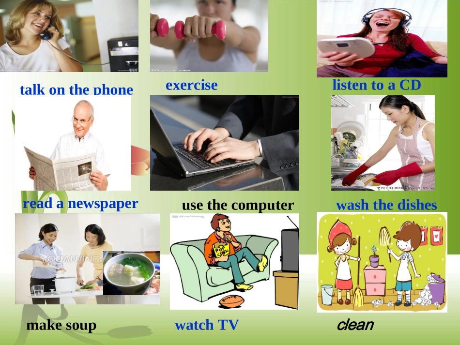 2013年新版新目标英语七年级下unit6-I’mwatchingTVSectionA第二课时_第2页