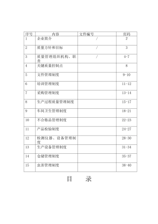 公司QS审核提交的详细资料质量方针和目标