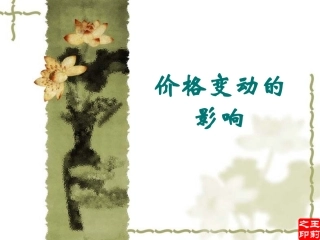 价格变动的影响
